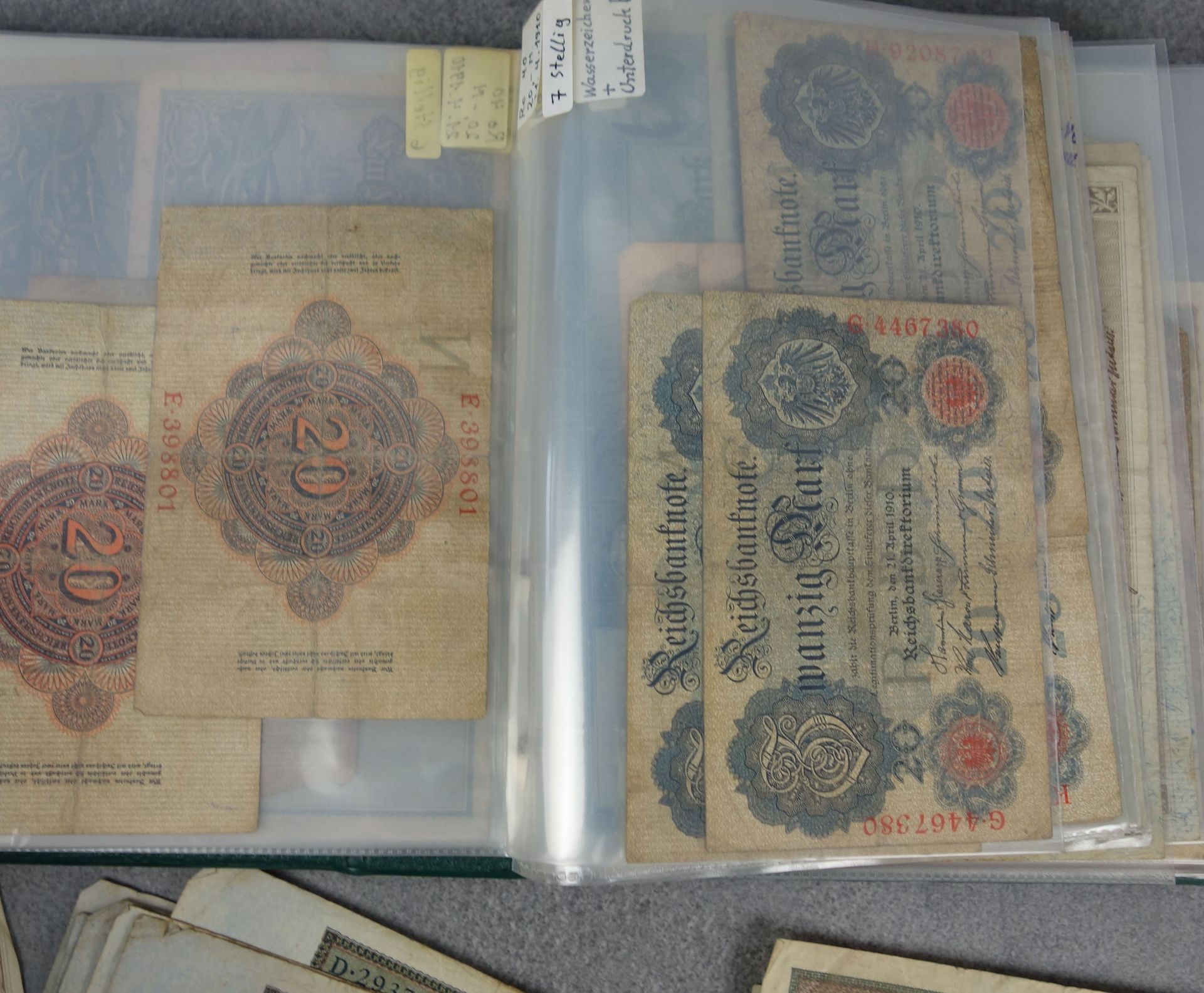 COLLECTION OF PAPER MONEY / BANKNOTES / MONEY BONDS - GERMAN REICHSBANKNOTEN (MARK) - Image 9 of 13