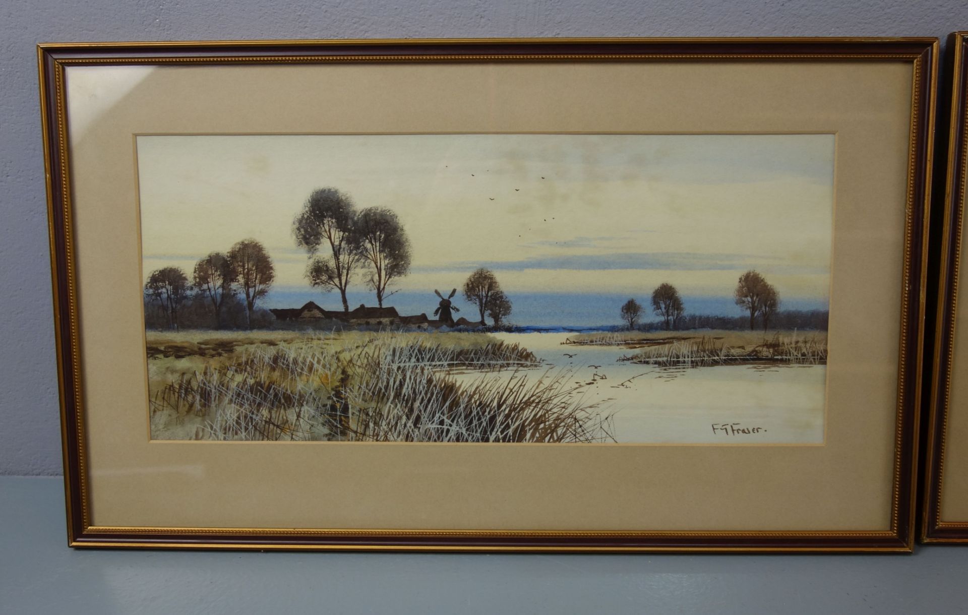 PAIR OF FREDERICK GORDON FRASER WATERCOLORS  - Image 3 of 5