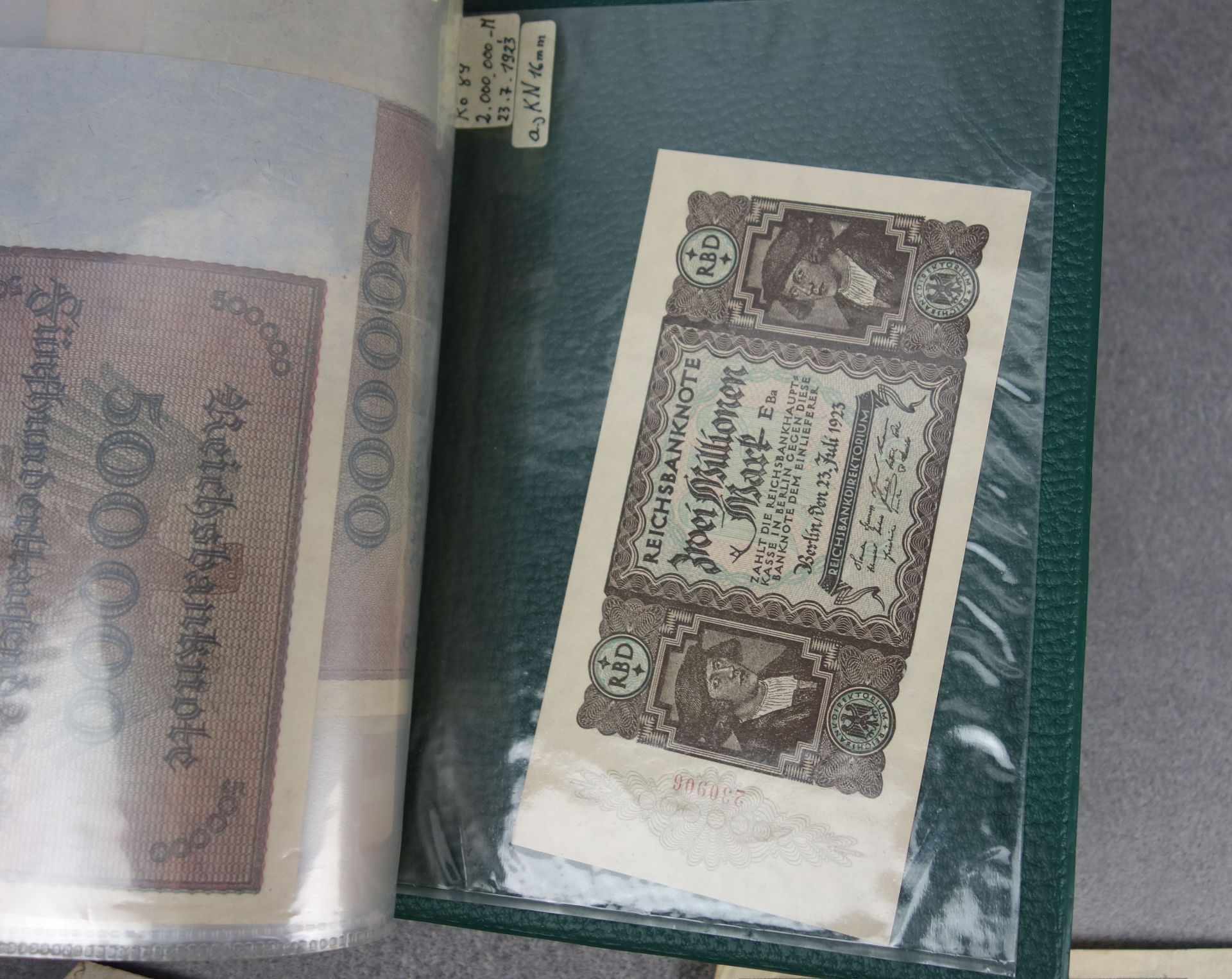 COLLECTION OF PAPER MONEY / BANKNOTES / MONEY BONDS - GERMAN REICHSBANKNOTEN (MARK) - Image 8 of 13