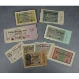 KONVOLUT REICHSBANKNOTEN / GROSSNOTGELD