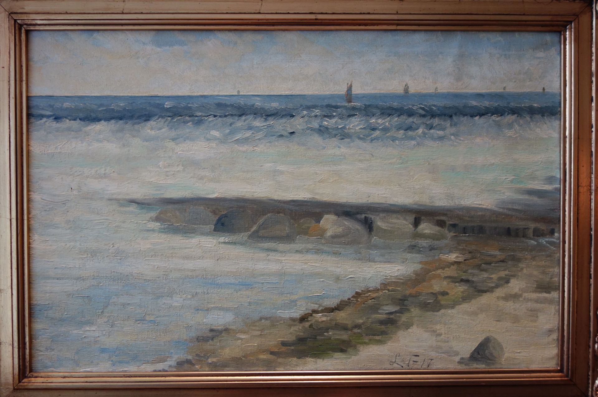 LAURITZ TUXEN - GEMÄLDE: "KÜSTENLANDSCHAFT SKAGEN" - Bild 8 aus 11