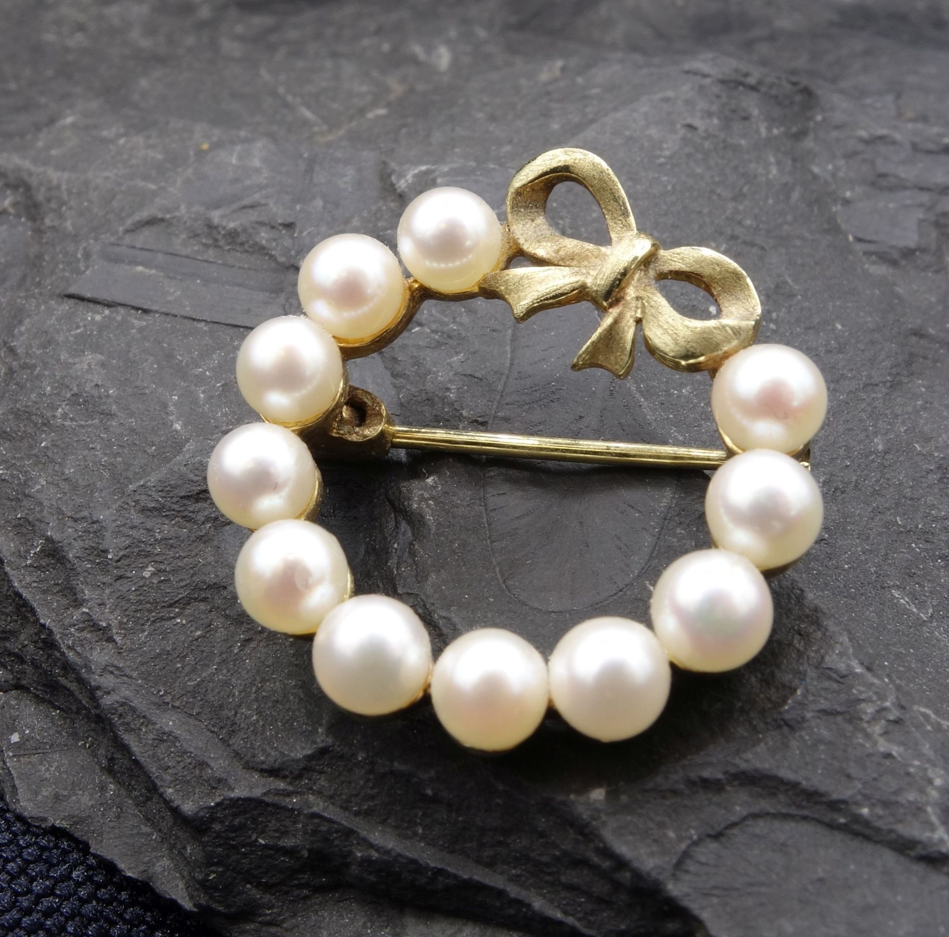 PEARL BROOCH - 8 ct. yellow gold - Image 5 of 5
