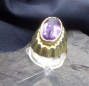 RING MIT AMETHYST - 585er Gelbgold