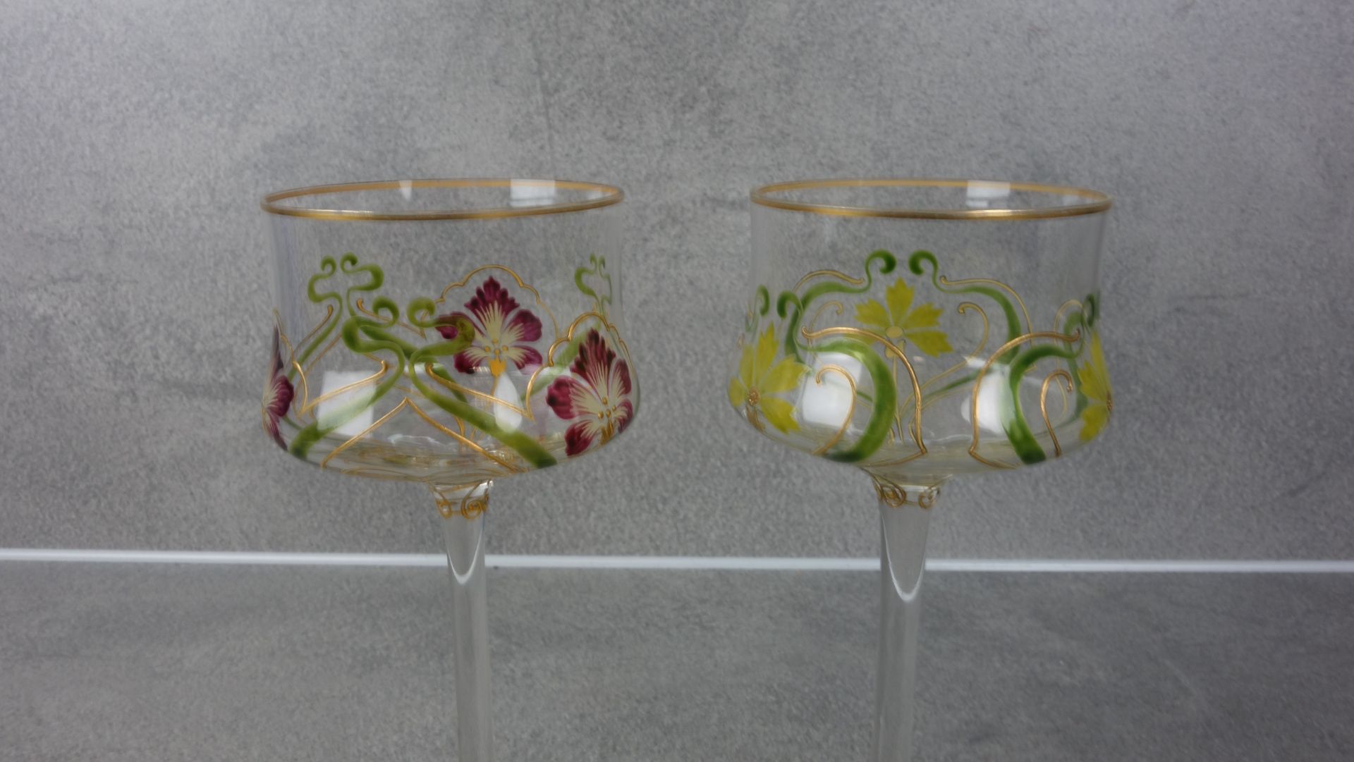 ART NOUVEAU WINE GLASSES - Image 2 of 4