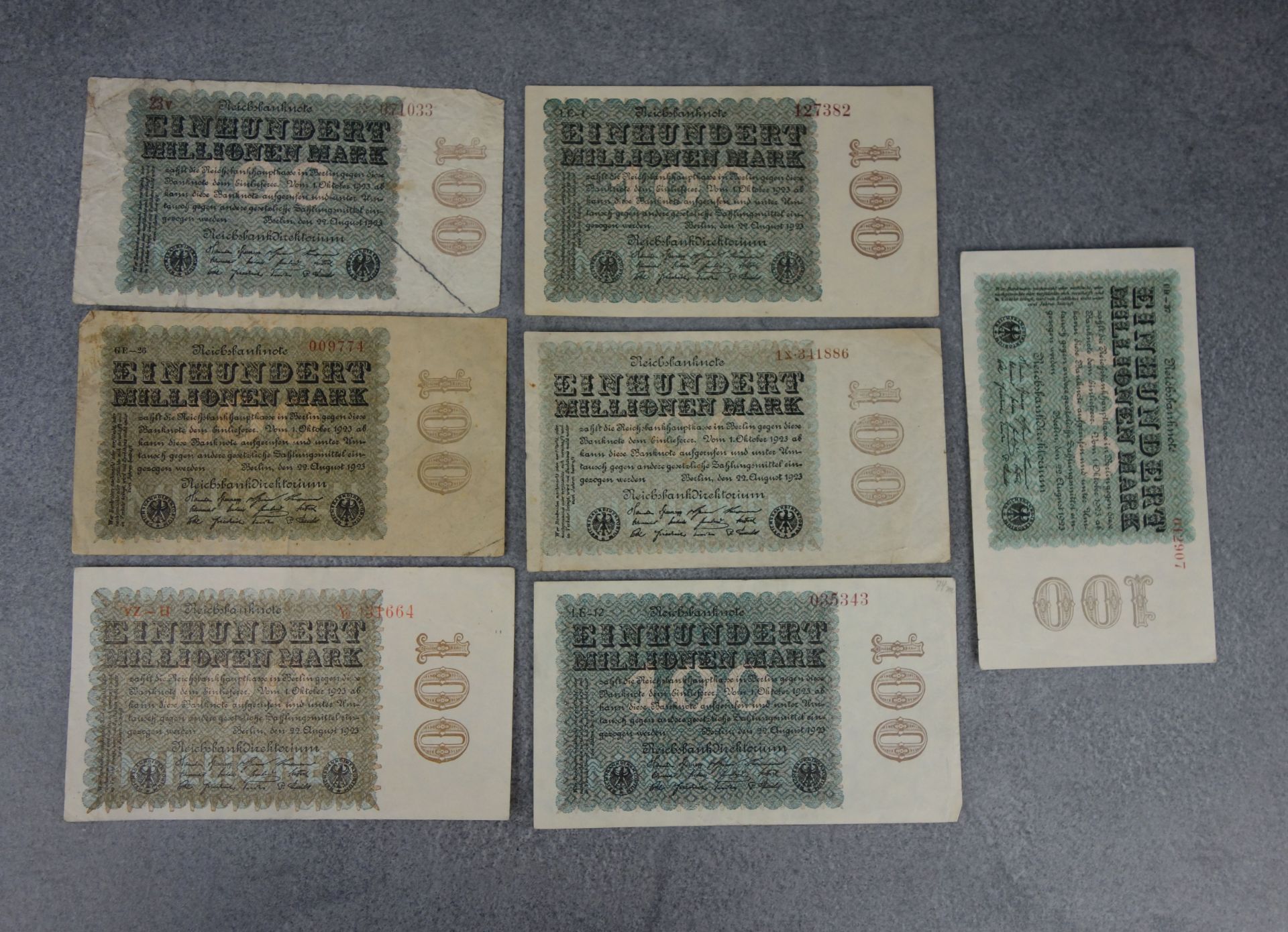 KONVOLUT REICHSBANKNOTEN / GROSSNOTGELD - Bild 2 aus 12