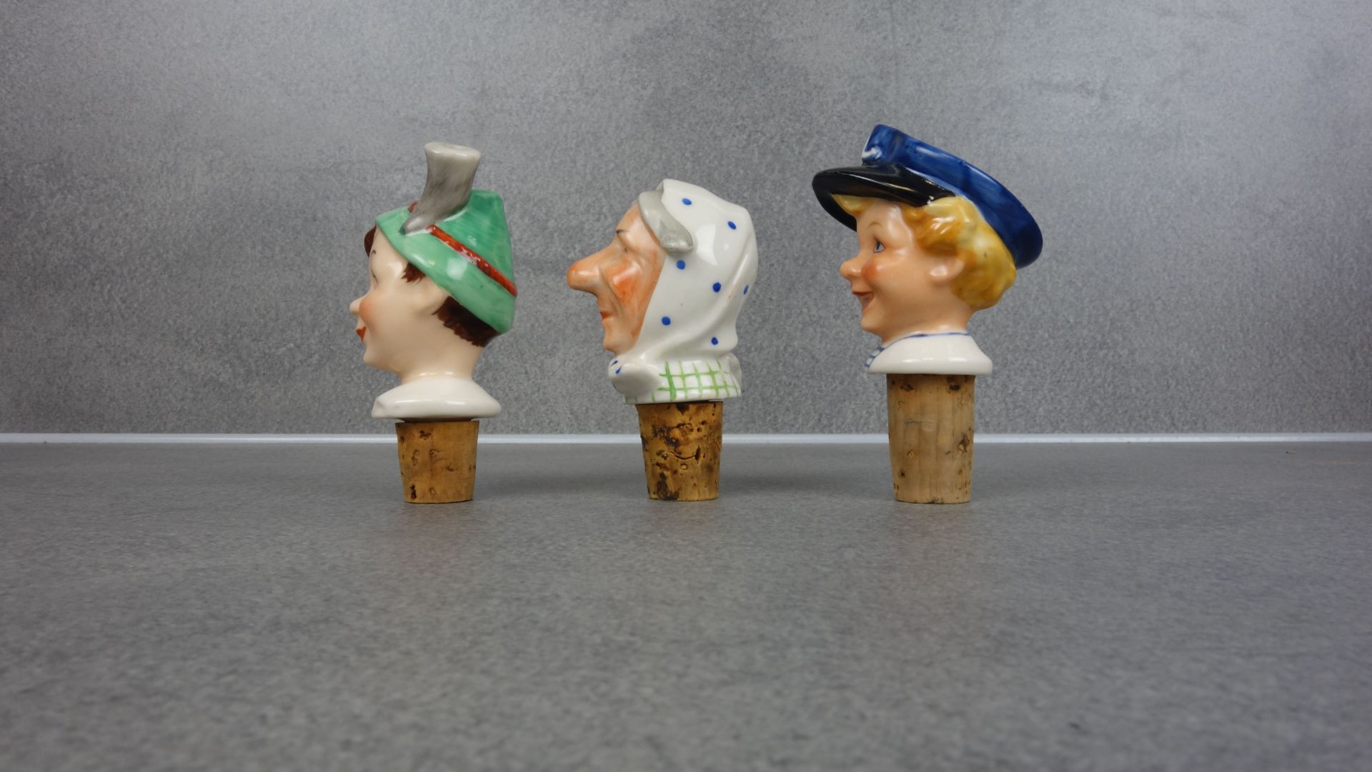 FIGURATIVE LIQUOR POURERS: THREE CHARACTER HEADS - Image 2 of 3