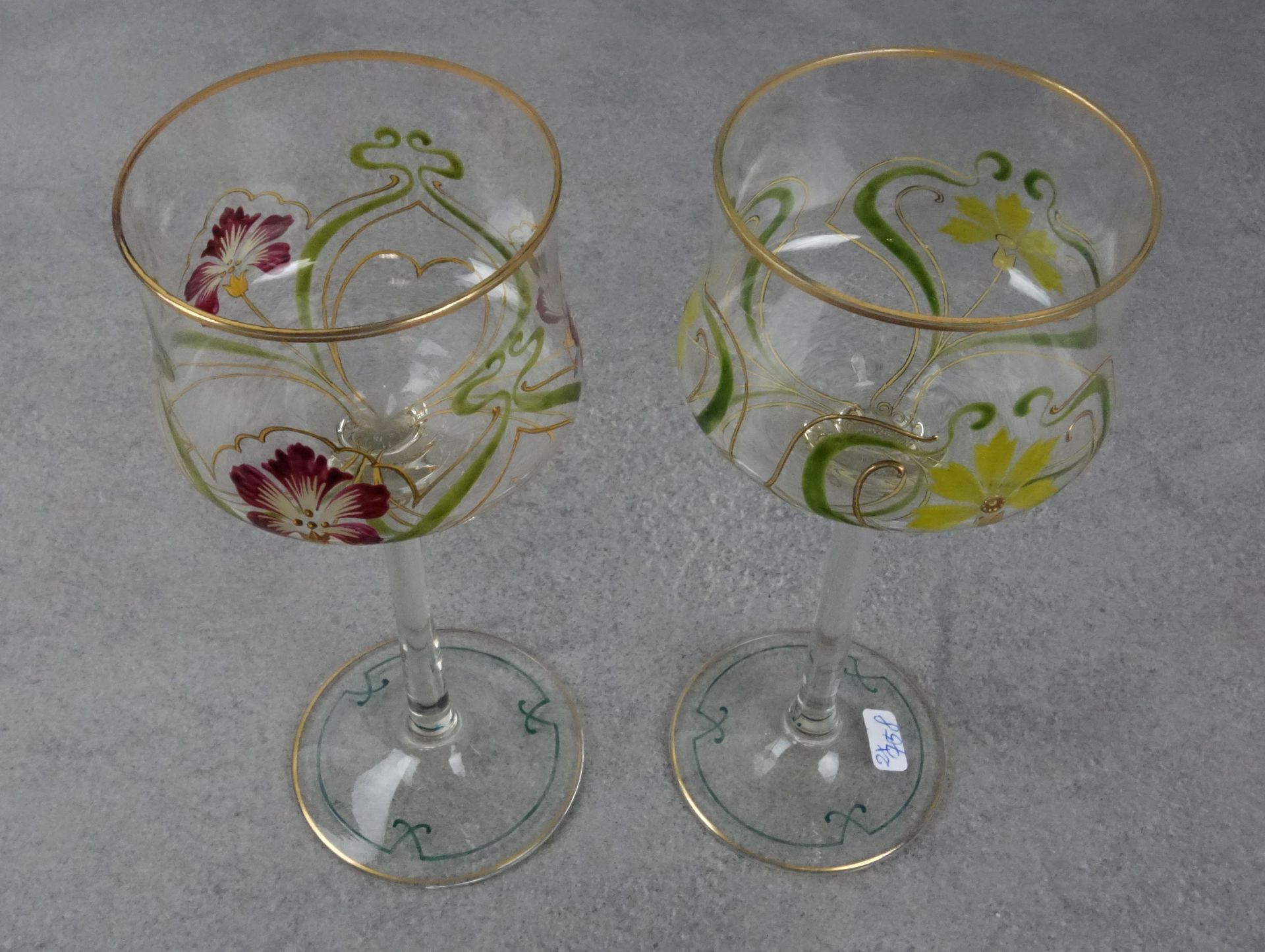 ART NOUVEAU WINE GLASSES - Image 4 of 4