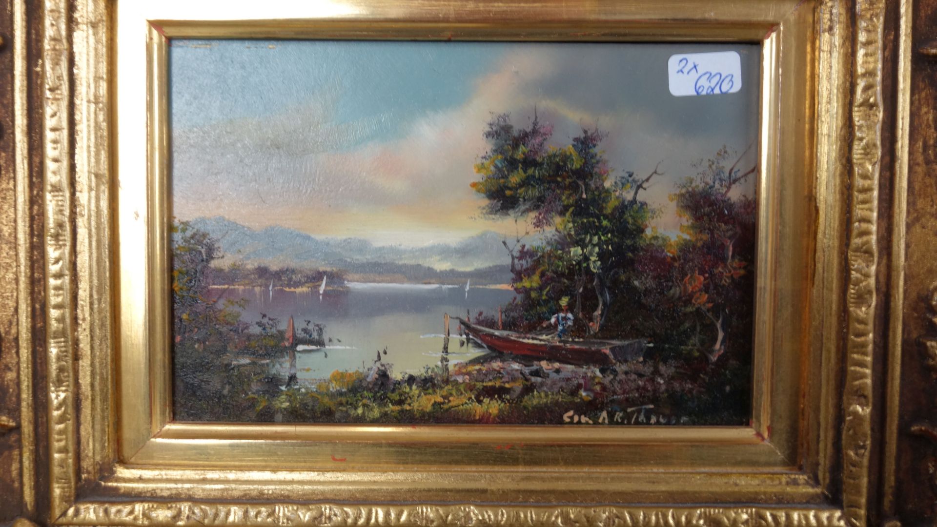 PAIR OF KARL FRIEDRICH THAUER PAINTINGS - Image 3 of 4