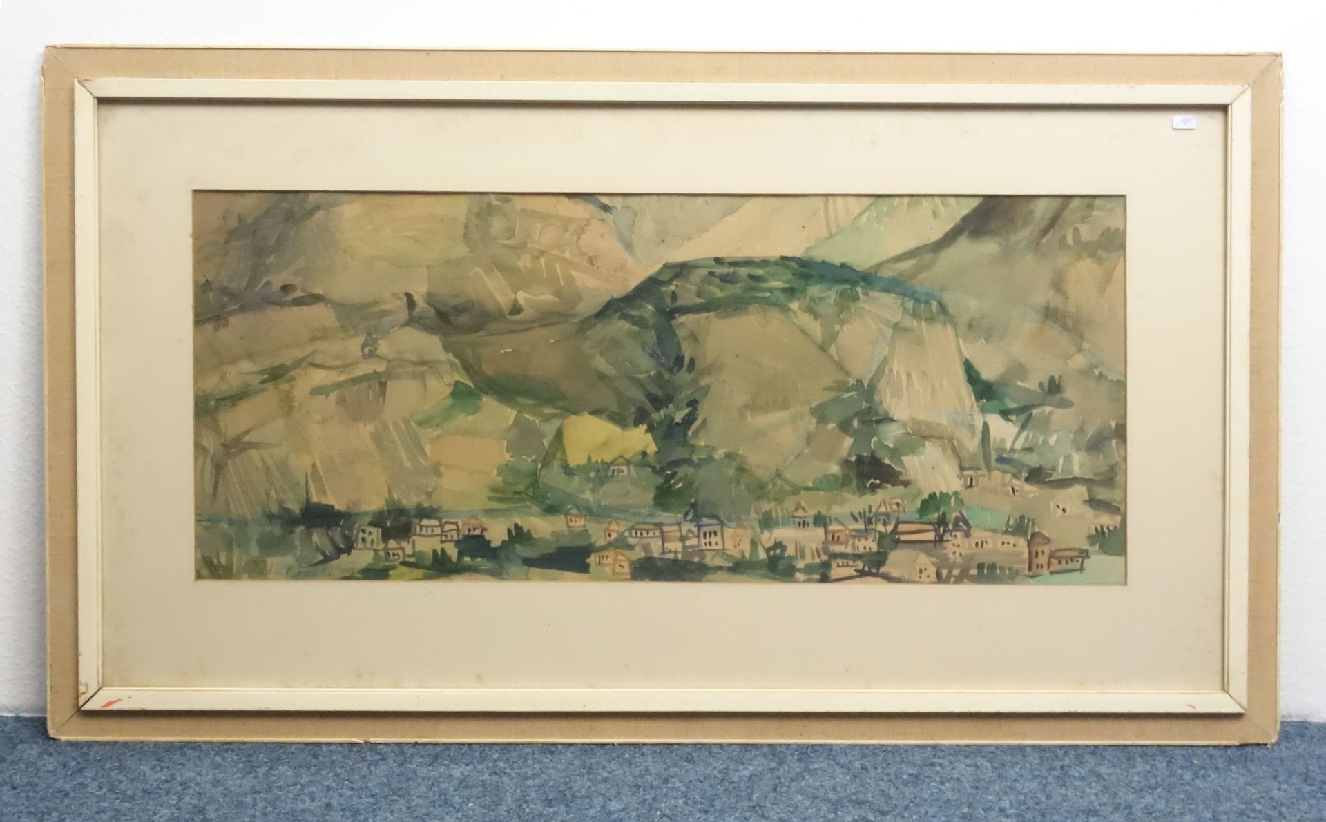 AQUARELL "DORF IM TAL"