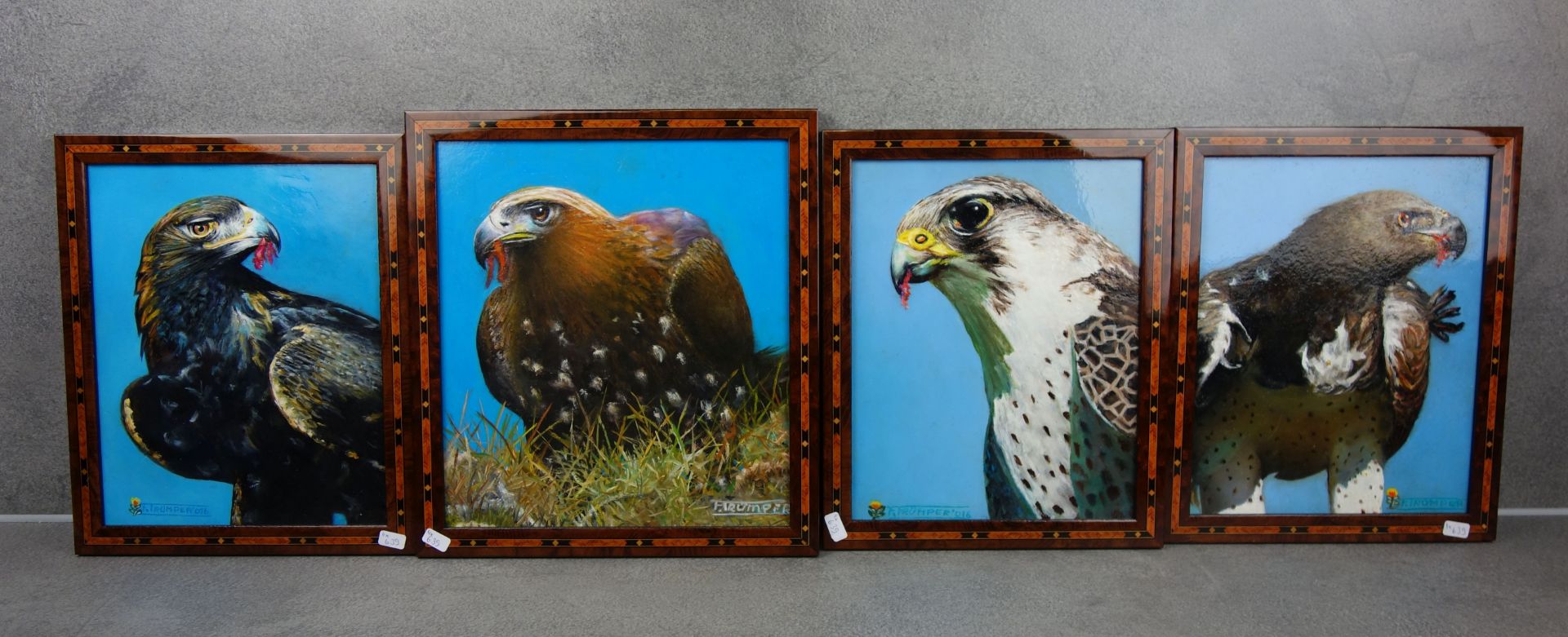 TRÜMPER, FRANZ (Gronau 1941-2021 Enschede NL) - Four paintings with birds of prey