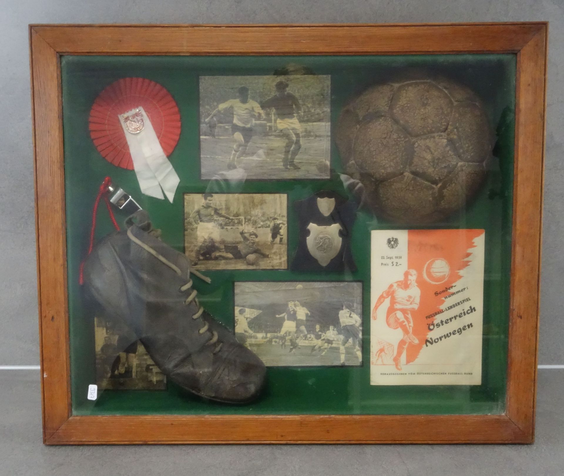 FOOTBALL COLLAGE IN SHOW BOX 