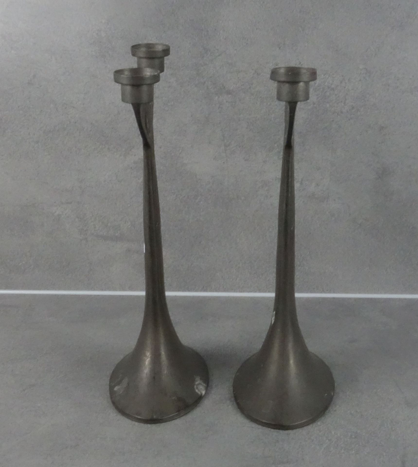 PAIR OF JOSEF MARIA OLBRICH CANDLE STANDS - Image 2 of 4