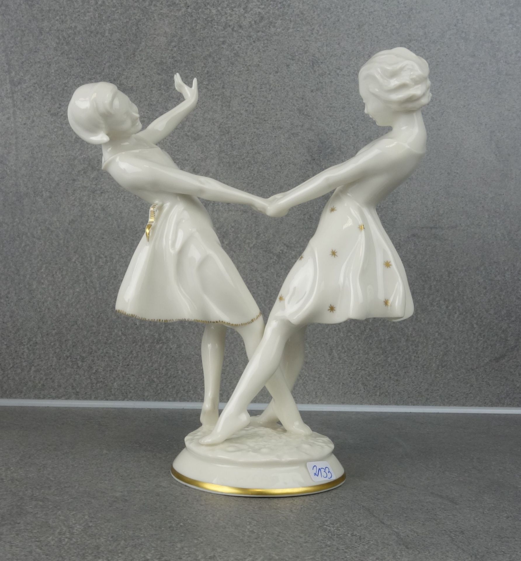 CARL WERNER PORCELAIN FIGURES: "DANCING GIRLS"