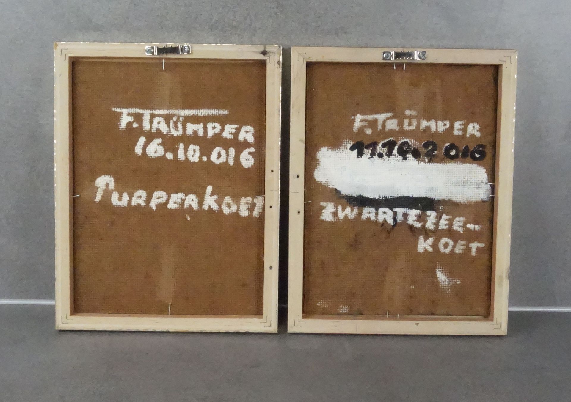 FRANZ TRÜMPER - TWO PAINTINGS: "GRYLLTEISTE" und "PURPURHUHN" - Image 2 of 2