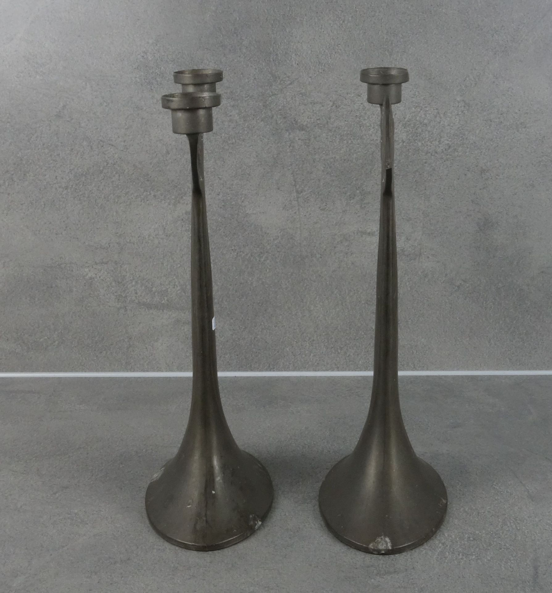 PAIR OF JOSEF MARIA OLBRICH CANDLE STANDS - Image 4 of 4