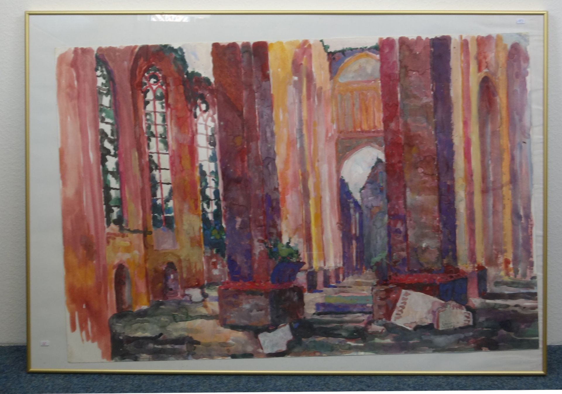 KIERIG WATERCOLOR "CHURCH RUIN"