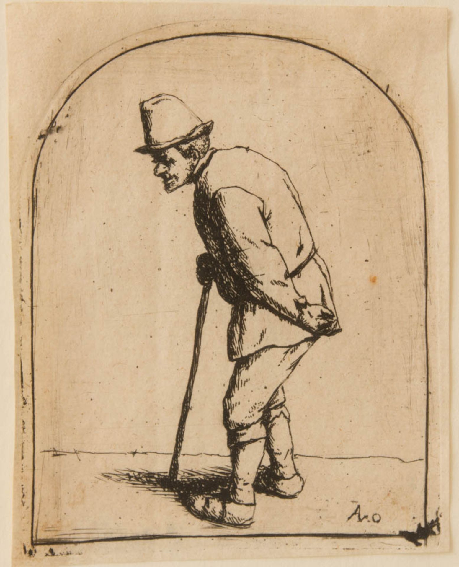 Adriaen van Ostade, Drei Männerportraits, Radierung, 1644 / 45.Adriaen van Ostade (16 - Bild 3 aus 7