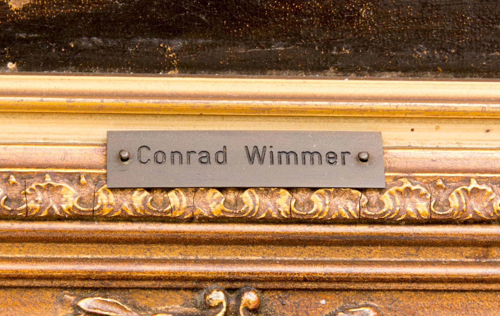 Conrad Wimmer, Landschaftsansicht mit Burg, Öl auf Leinwand, 19.Jh.Conrad Wimmer (184 - Bild 5 aus 6