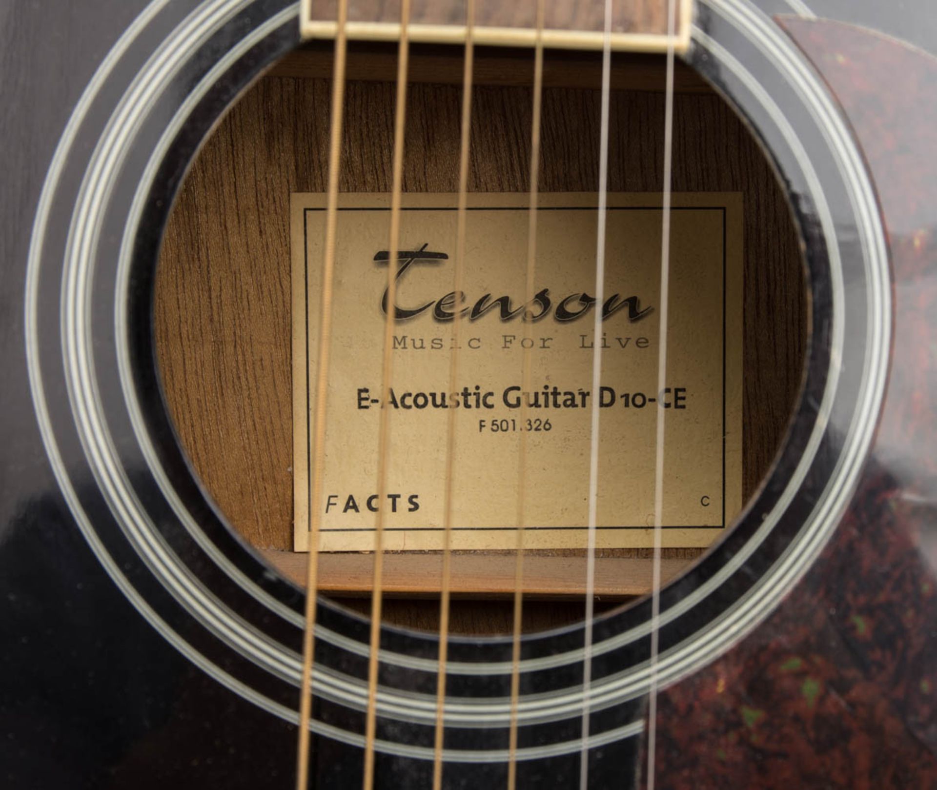 Tenson E-Gitarre.E-Acoustic Guitar D10-CE. Guter Zustand.L. 104 cm. - Image 3 of 10