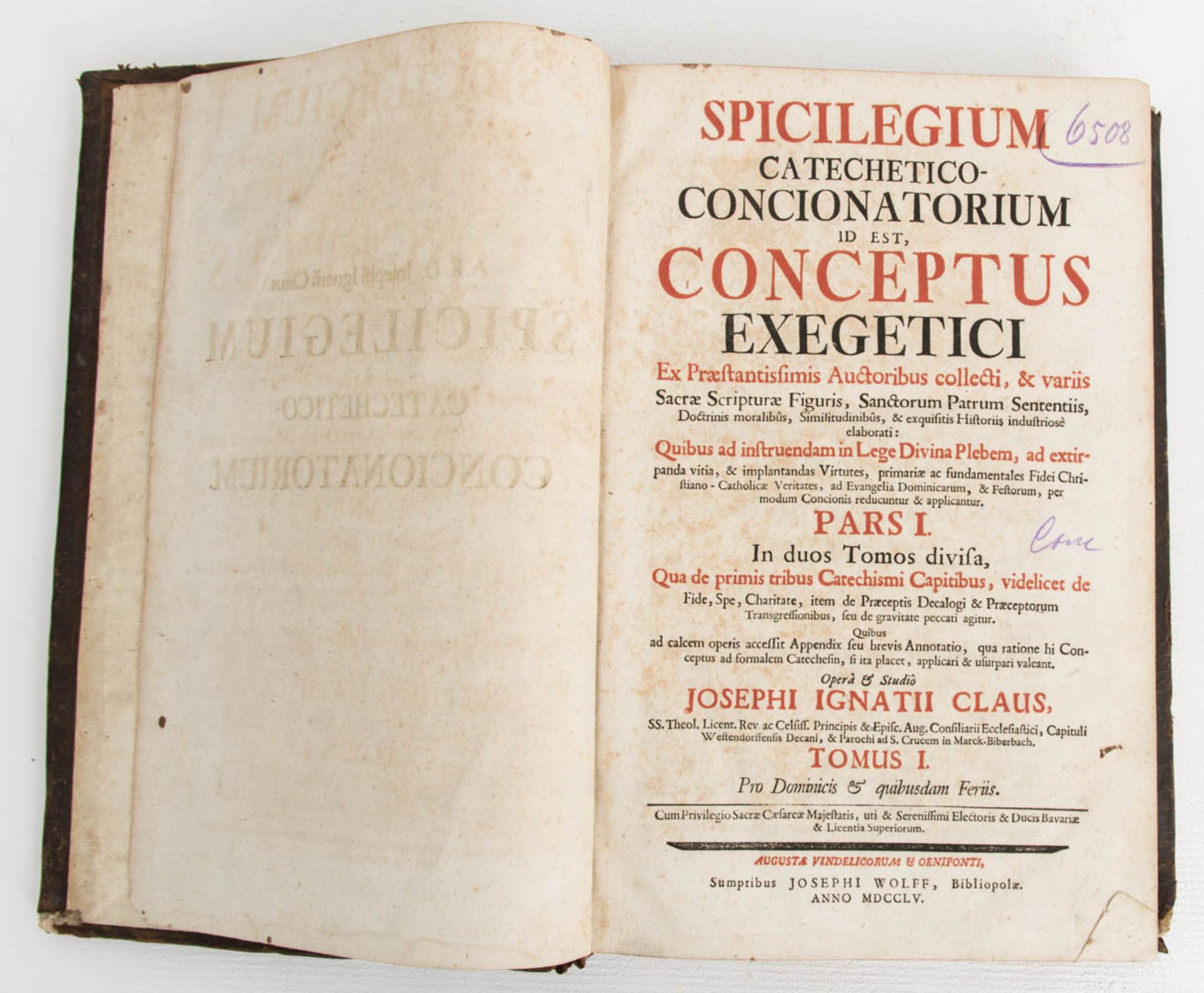 Hermann Busenbaum, Theologica Moralis 1719/ Spicilegium catechetico von Claus Joseph Ignaz.< - Image 3 of 5