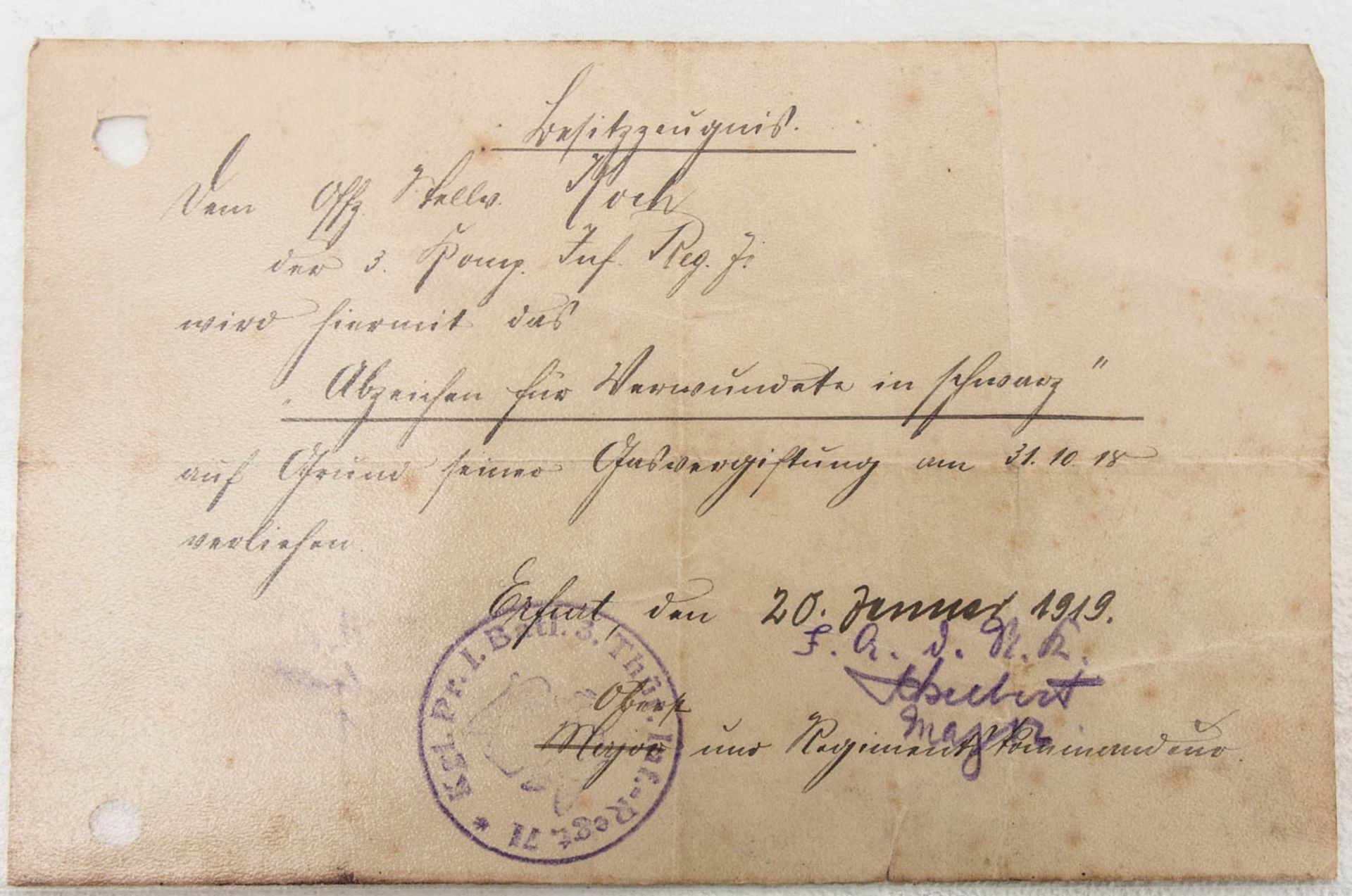 Kriegstagebuch des 3. Thürinigschen Infantierie Regiments mit passender Beglaubigungs Urkunde u - Bild 6 aus 8