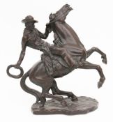 Bronzeskulptur Weaver, Jay "Cowboy", 20. Jh.Signiert und gemarkt "J. WEAVER" (956)