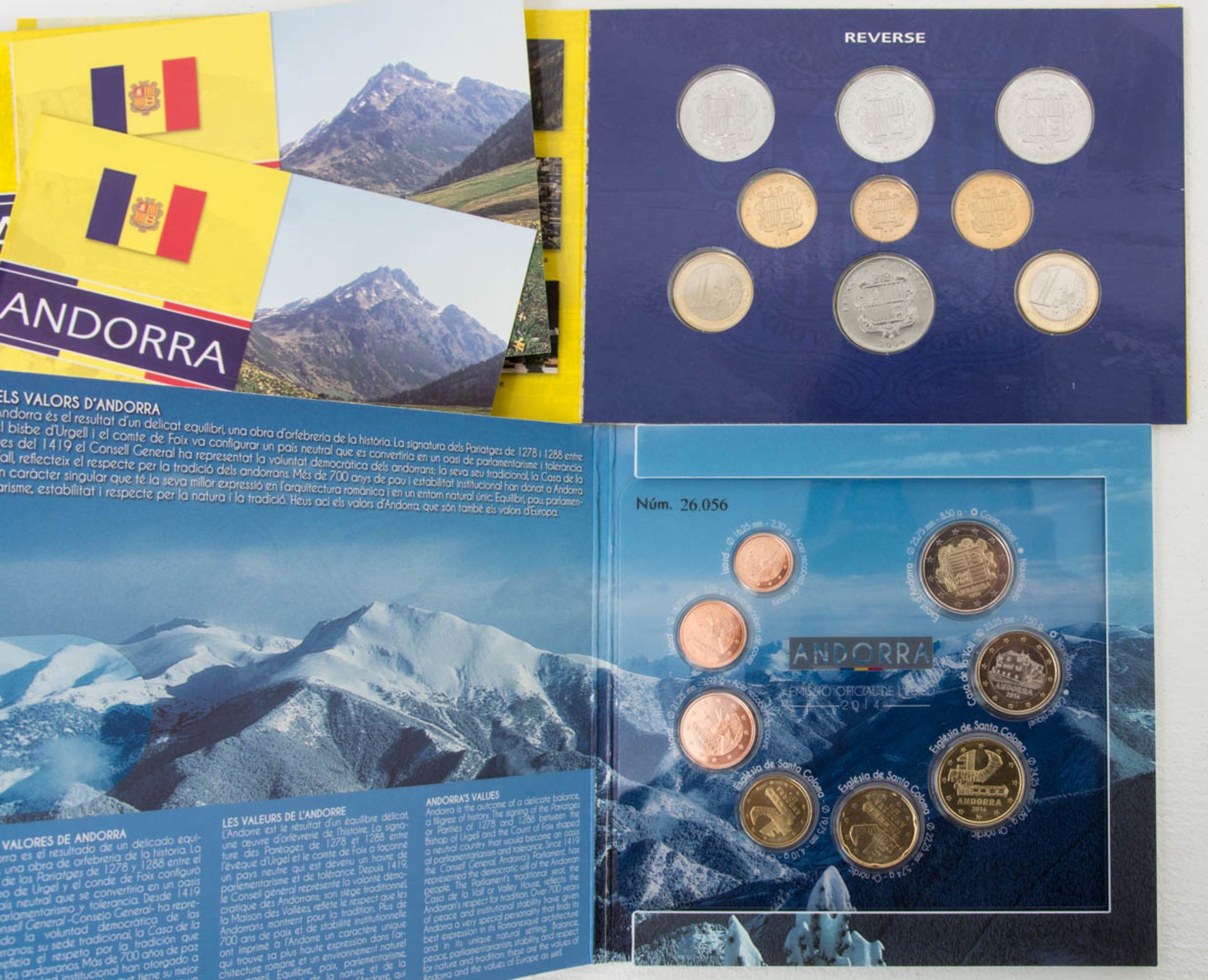 Andorra: 4 x KMS 2002-2014.4 Kursmünzsätze Andorra, teilweise mit Vorgängerwährung - Bild 2 aus 3