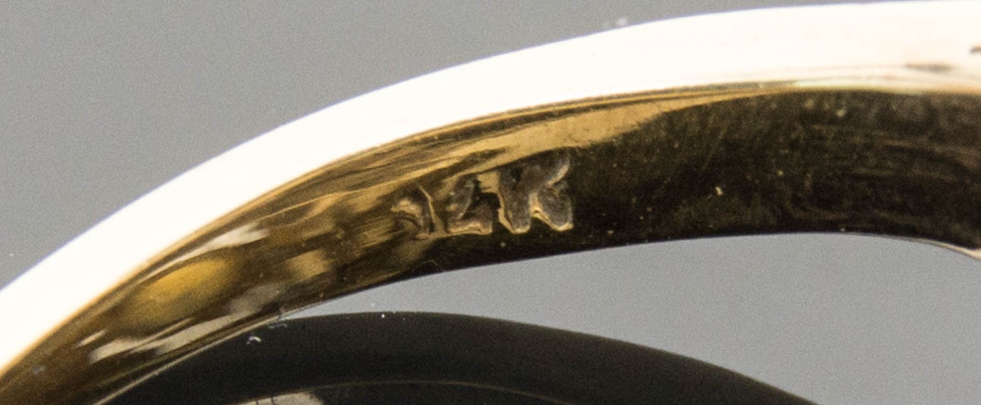 Extravaganter Damenring mit weißem Feueropal, 585er Gelbgold.Transparent schimmernde - Image 4 of 5