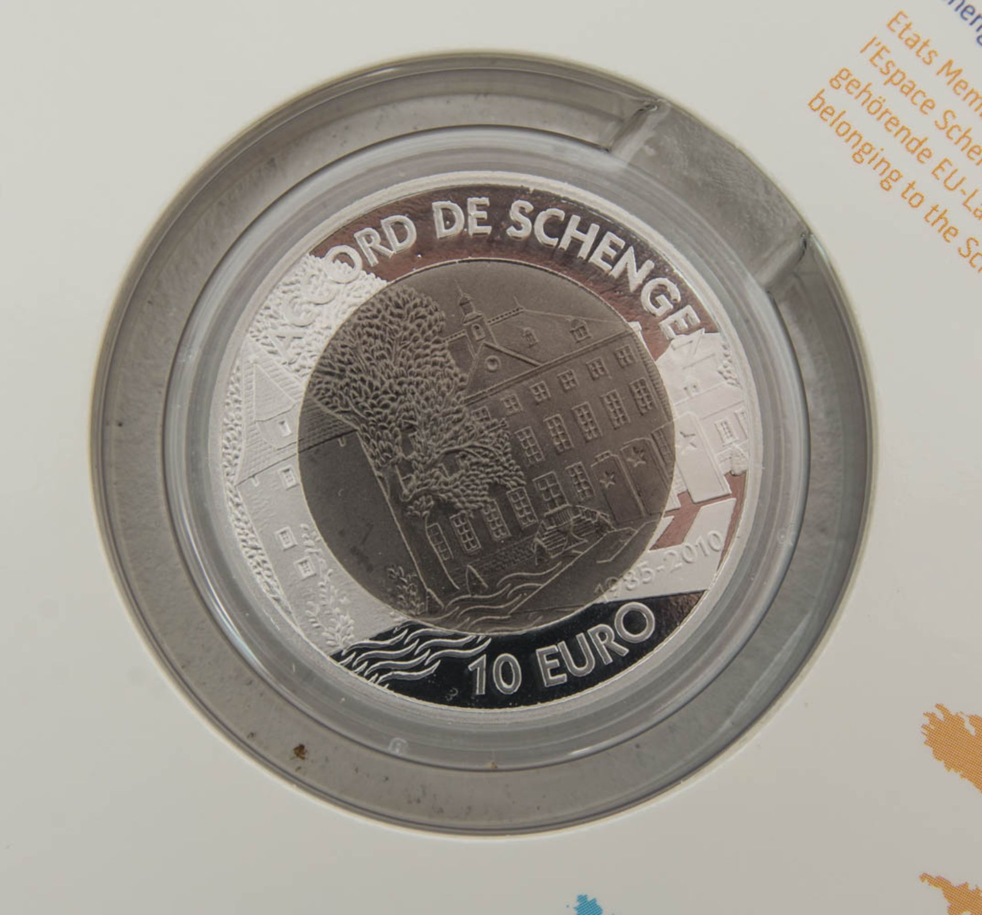 Luxemburg: 4 Gedenkmünzen 2006-2010. Gekapselt in Ausgabefolder. 20 € Conseil d'État 2006. 5 € - Bild 3 aus 5