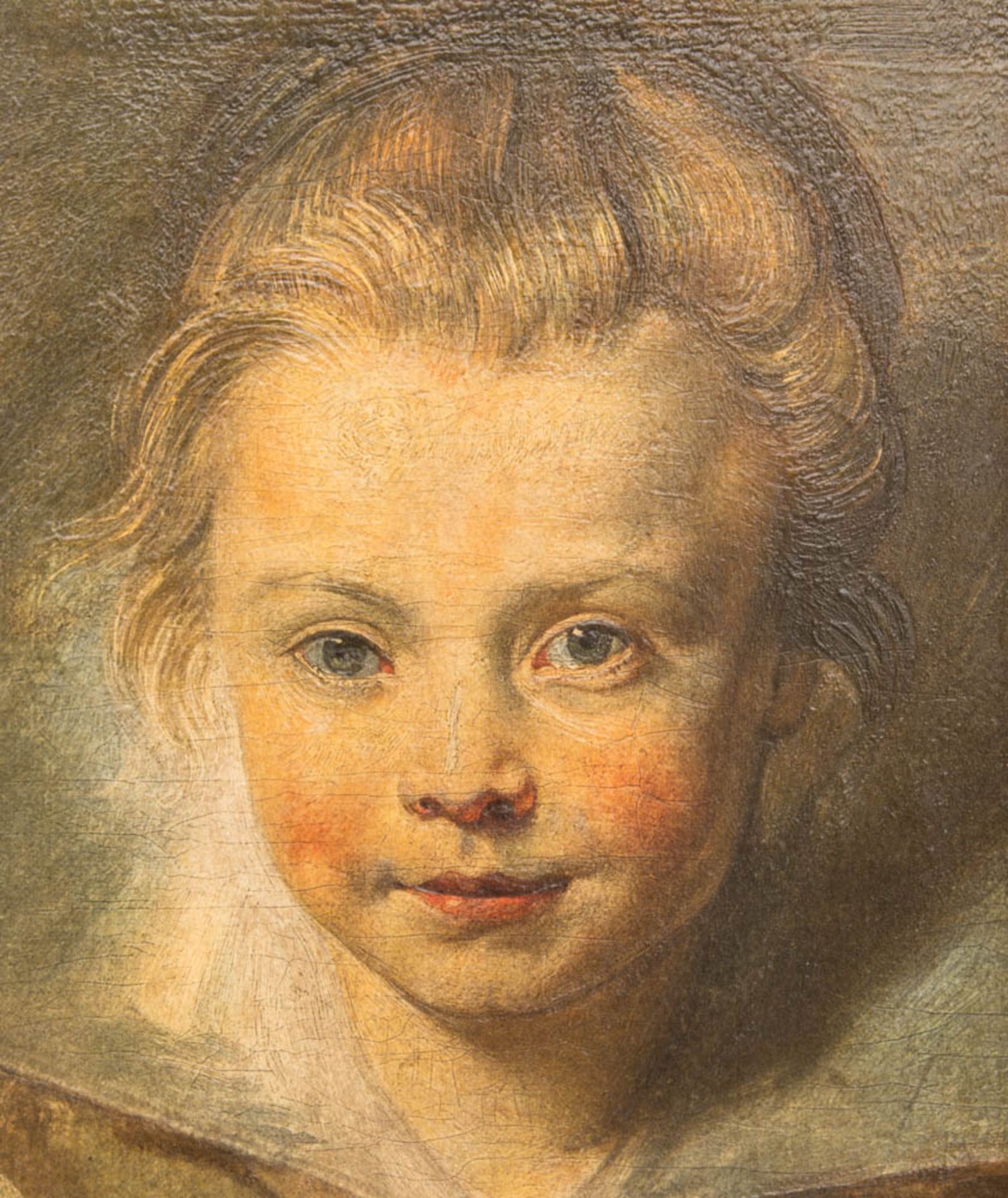 Nach Rubens, Kopf eines Kindes, Öldruck auf Leinwand, 20. JhObpacher Faksimile. < - Bild 2 aus 4
