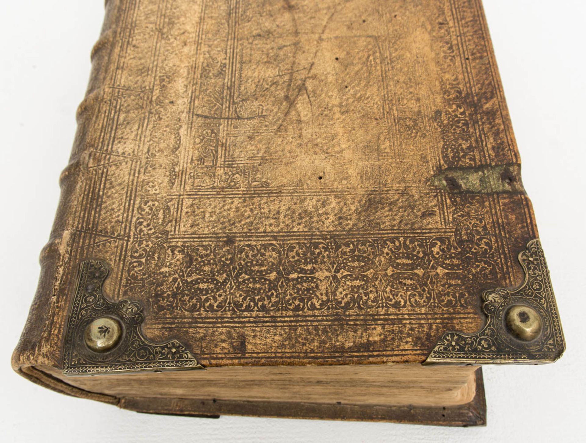 Katholische Bibel, Johann Dietenberger 1564.In geprägtem Lederinband gefasst. Fur - Bild 2 aus 12
