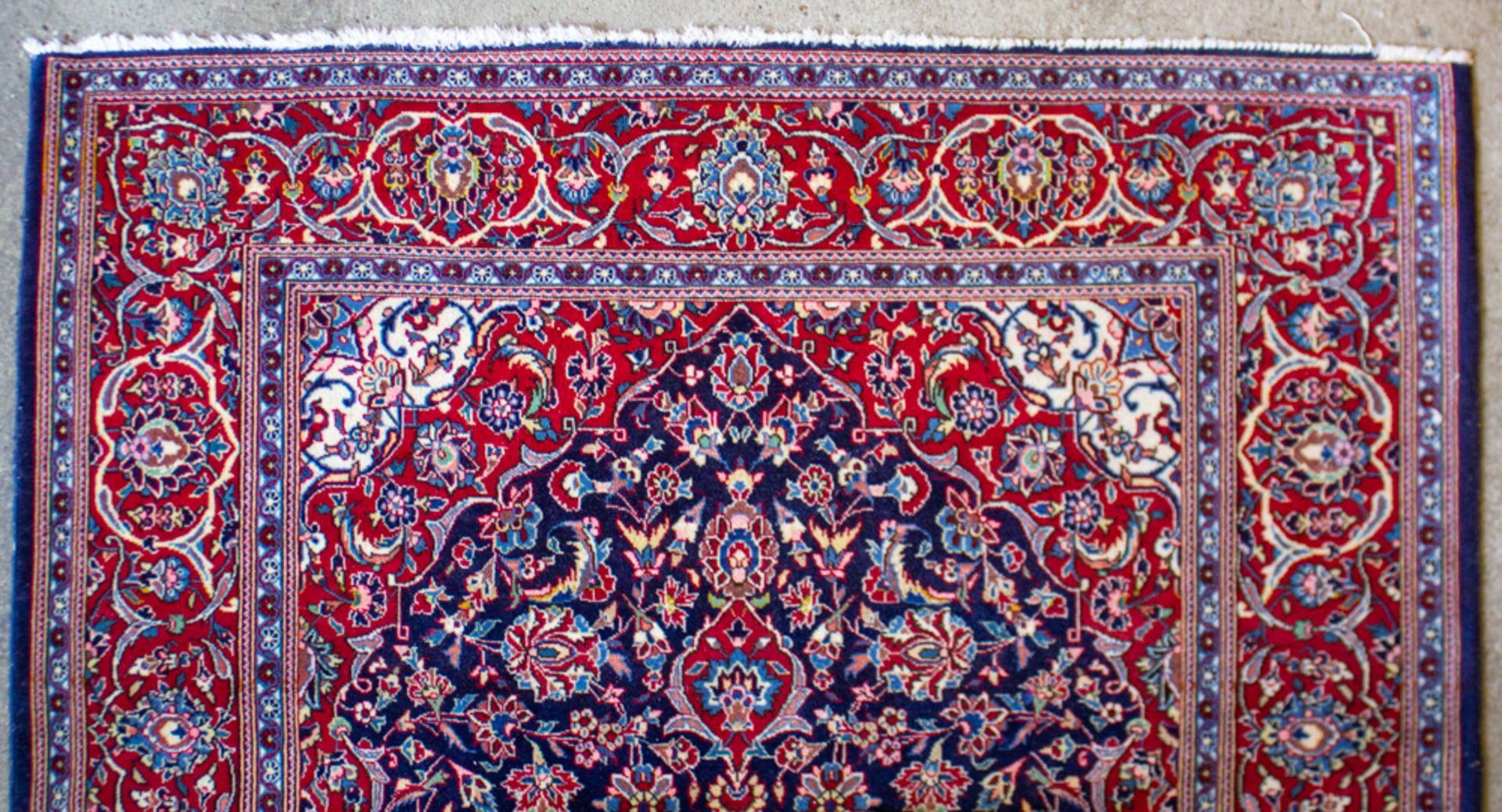 Rotfarbener Täbriz, Baumwolle, Persien.220 x 133 cm - Bild 4 aus 7