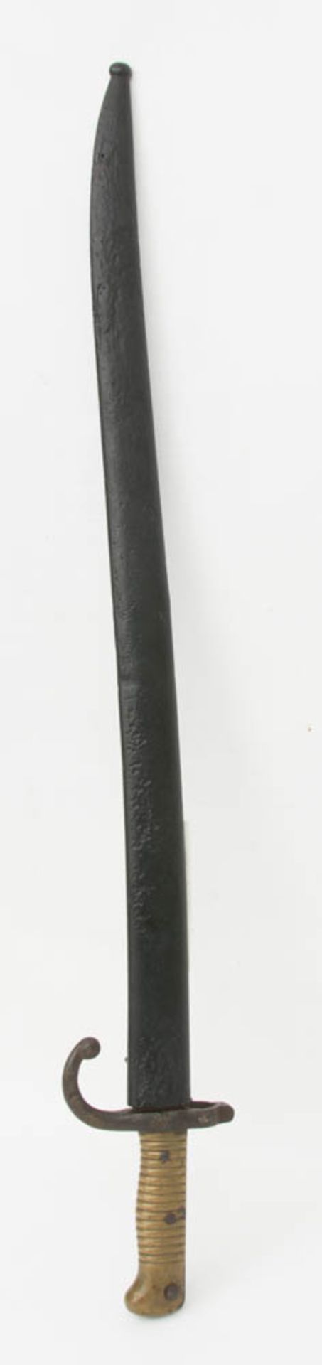 Französisches Jatagan Bajonett, 1869.57 cm lange Klinge mit trogförmiger Kehlung, au - Image 2 of 6