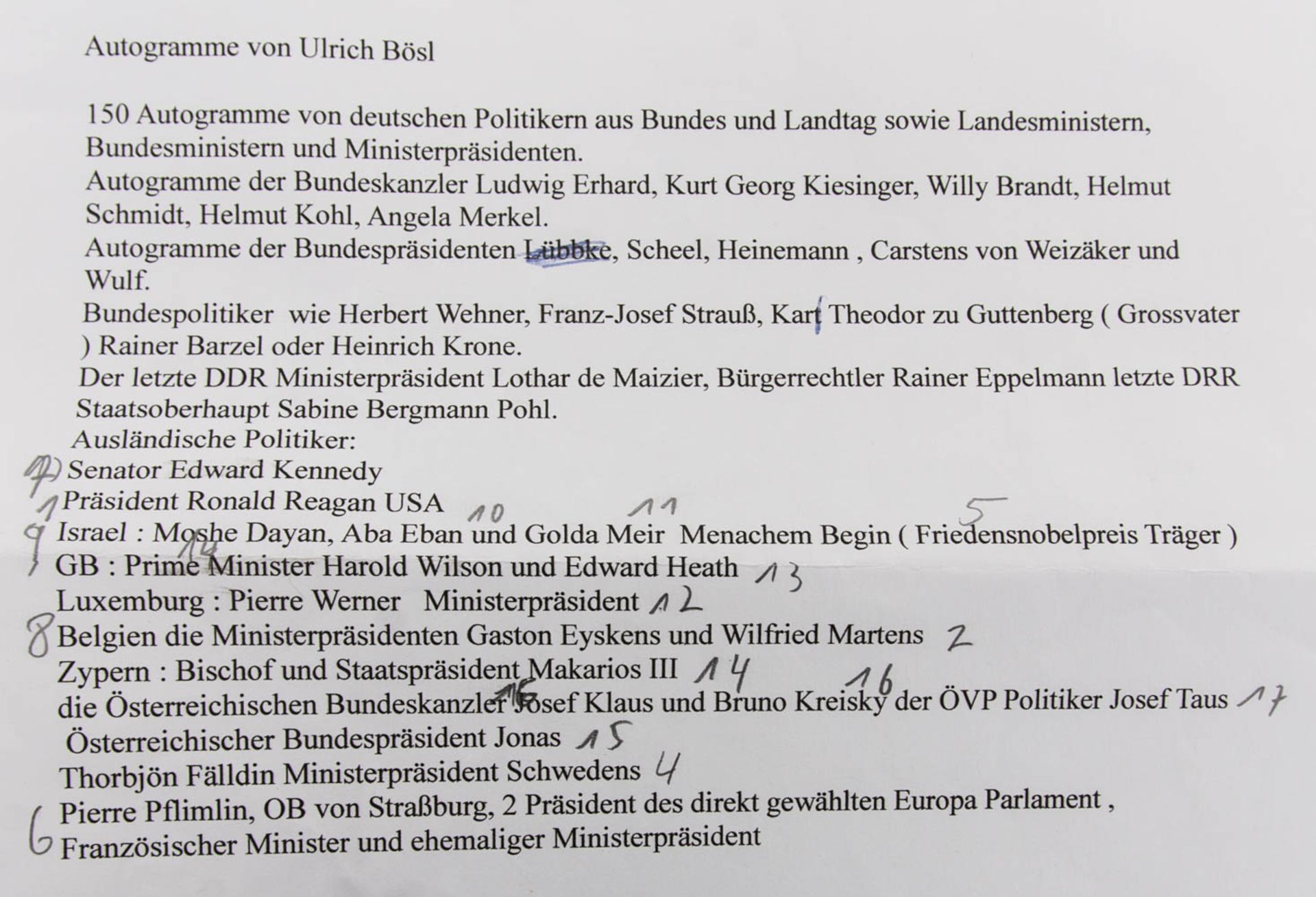 Konvolut von über 200 Autogrammkarten deutscher und internationaler Politiker.Deutsch - Image 5 of 5