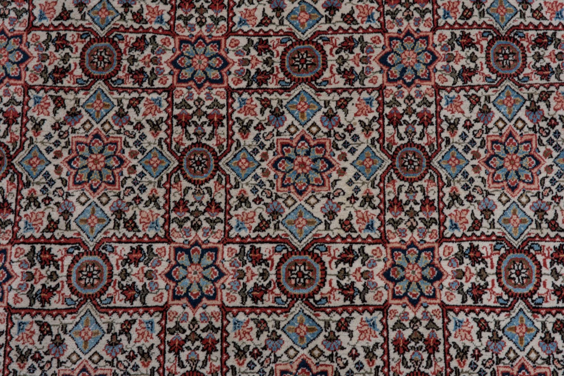 Großer Teppich in rot und blau, Baumwolle.360 x 337 cm - Bild 4 aus 8