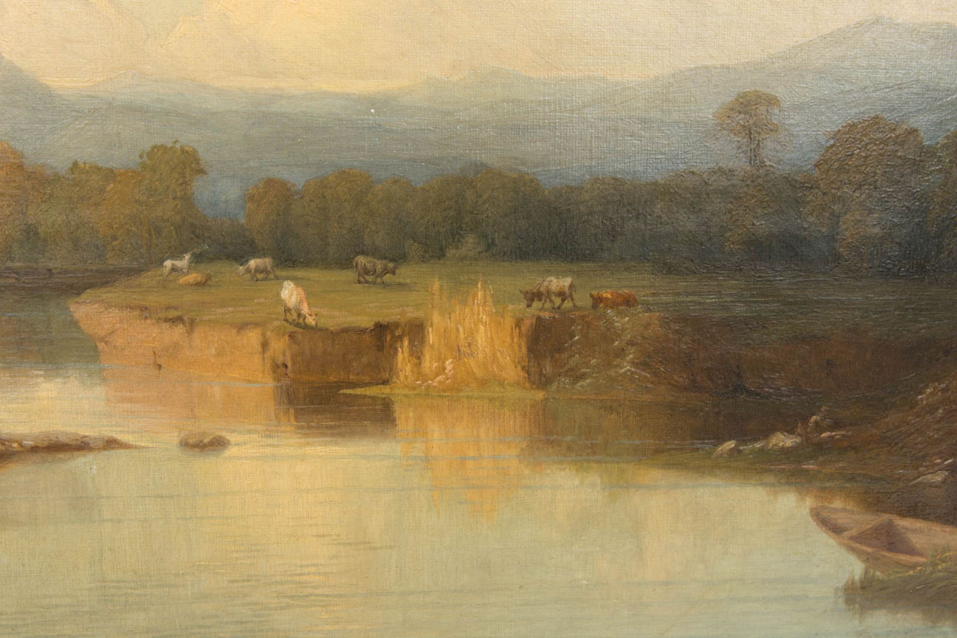 Monogrammiert J. C. Händler, Landschaftsansicht, Öl auf Leinwand, Frankfurt am Main, 1874. - Bild 2 aus 5