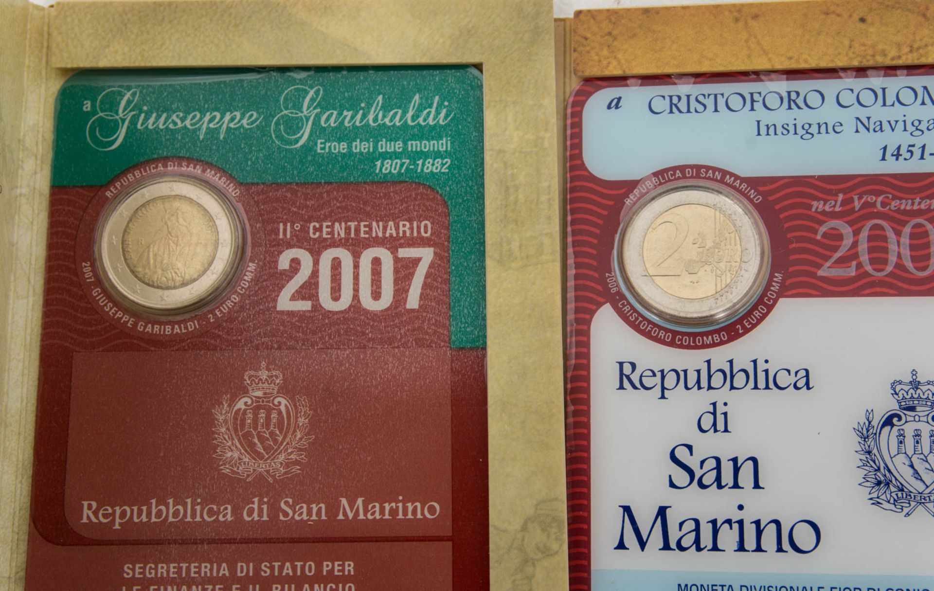 San Marino: Eurosammlung 8 Stück.5 € und 10 € Silber WM 2006(gekapselt, Etui u. O - Bild 5 aus 5