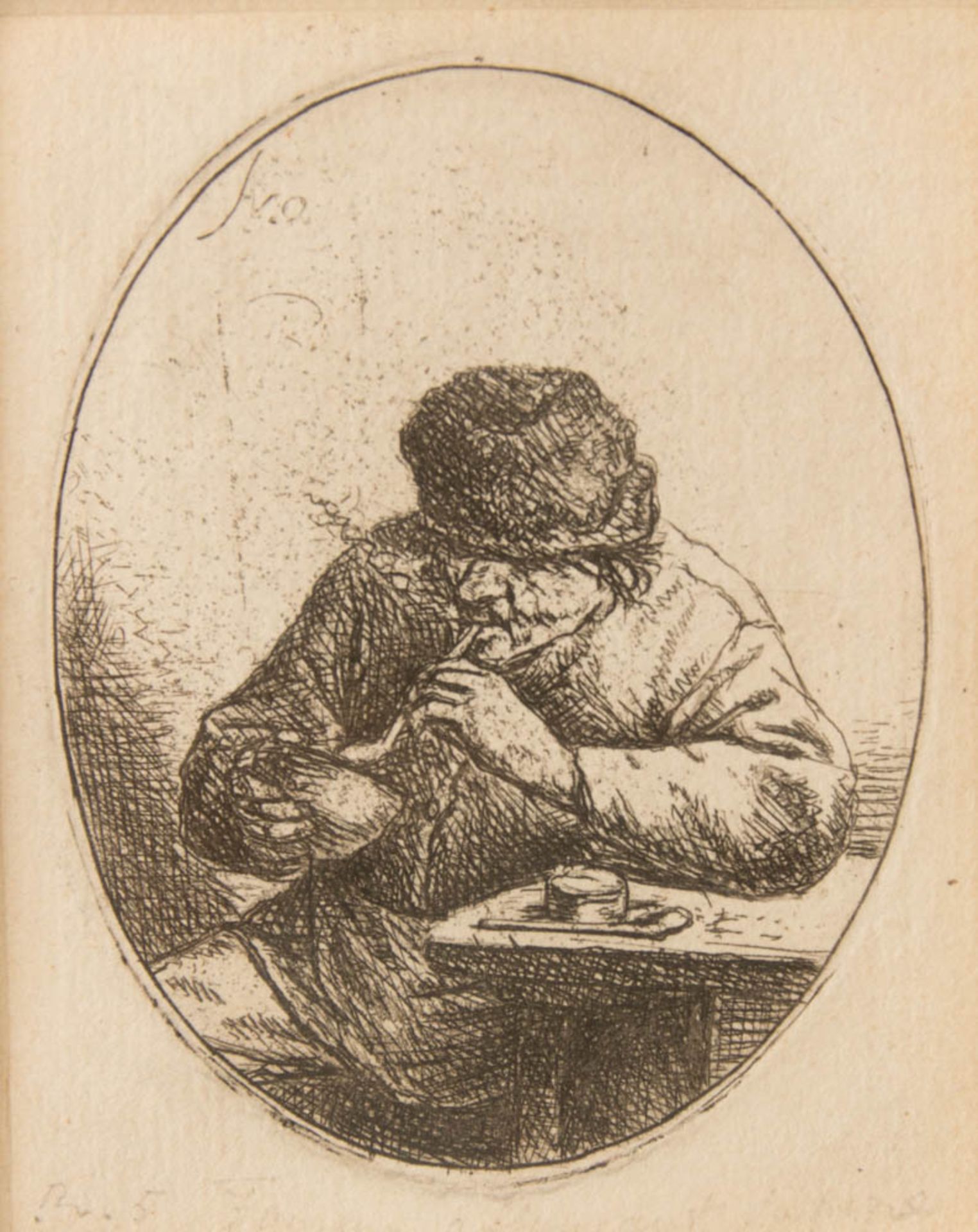 Adriaen van Ostade, Drei Männerportraits, Radierung, 1644 / 45.Adriaen van Ostade (16 - Bild 7 aus 7