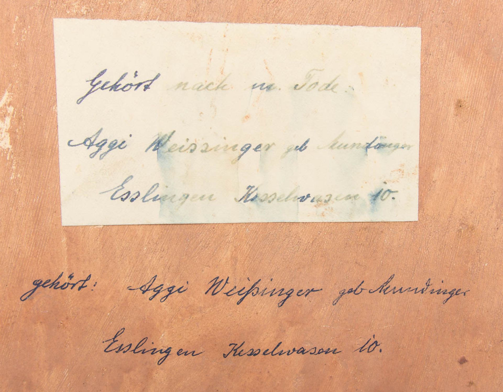 Meisterbrief zum Zimmerer mit Tonreliefs des Meisters und seiner Frau, Stuttgart 1912. - Bild 10 aus 10