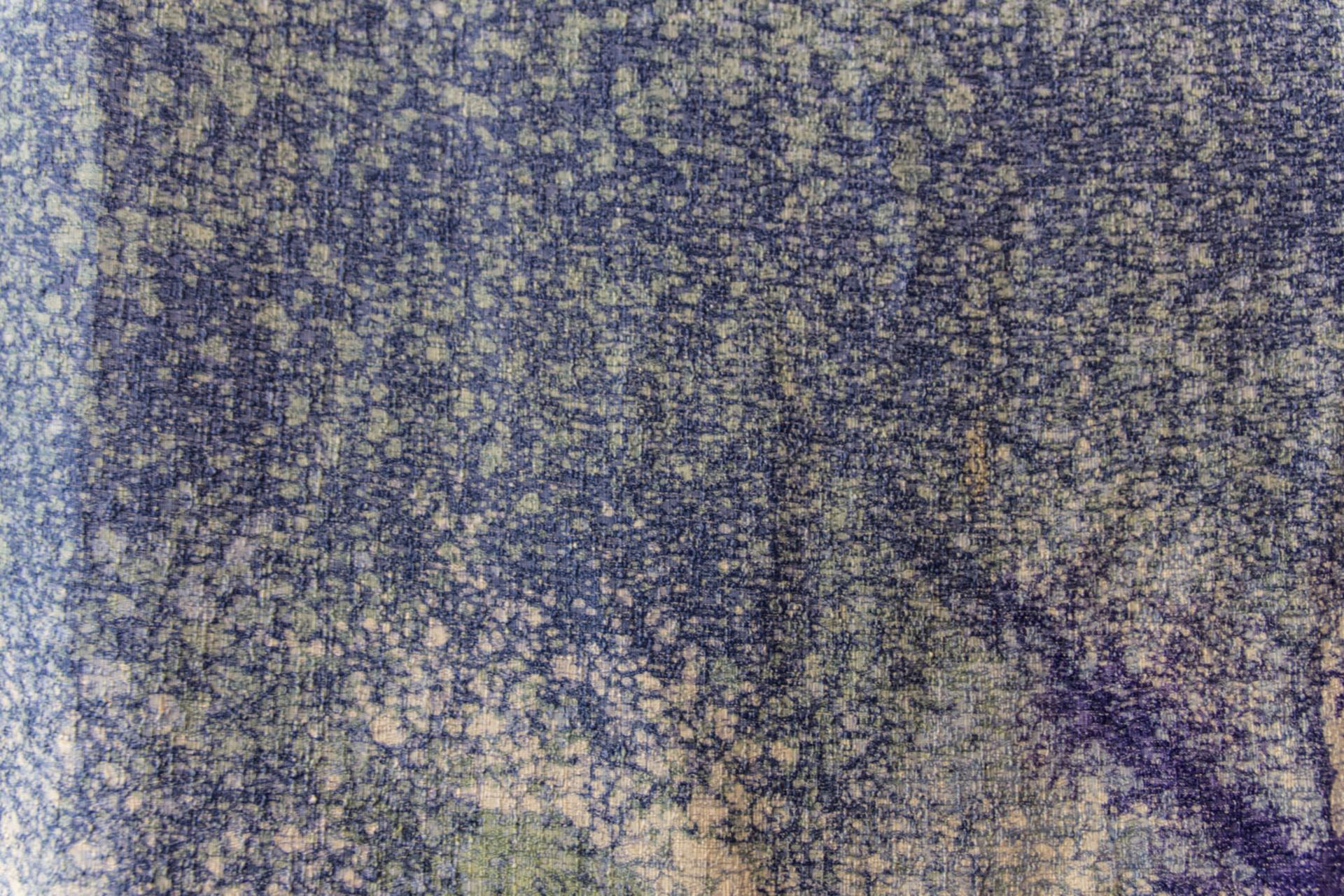 Edith Müller-Ortloff, abstrakter Wandteppich in blau, 20. Jh. Abstrakte Komposition, überwiegend - Image 4 of 4