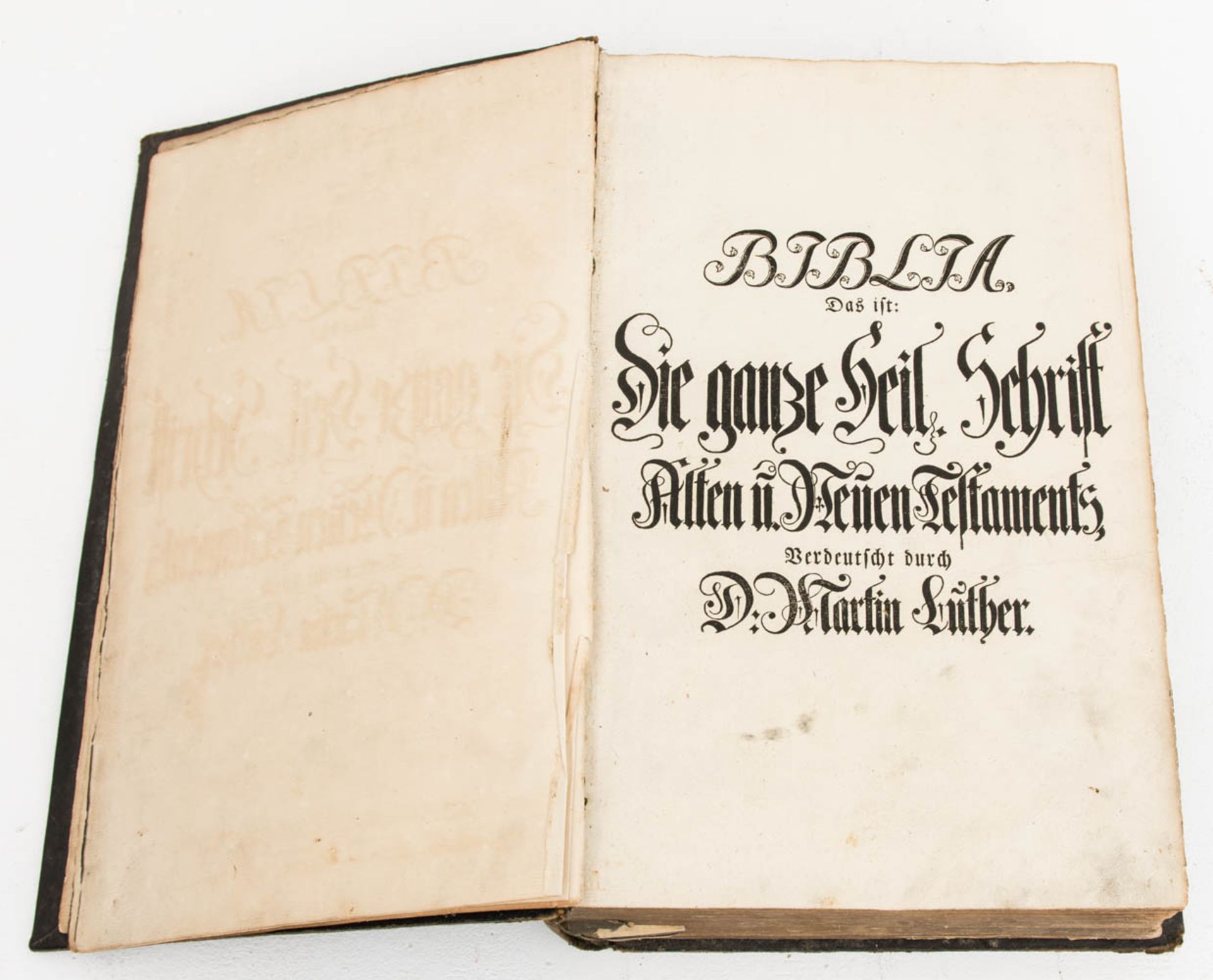 Luther Bibel, in geprägtem Ledereinband von 1756.Allgemein guter Zustand.28 x - Bild 5 aus 9