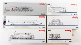 Konvolut aus 6 Märklin Loks.unbespielt, OVP´s beklebt.H0 39160, 3477, 3353,