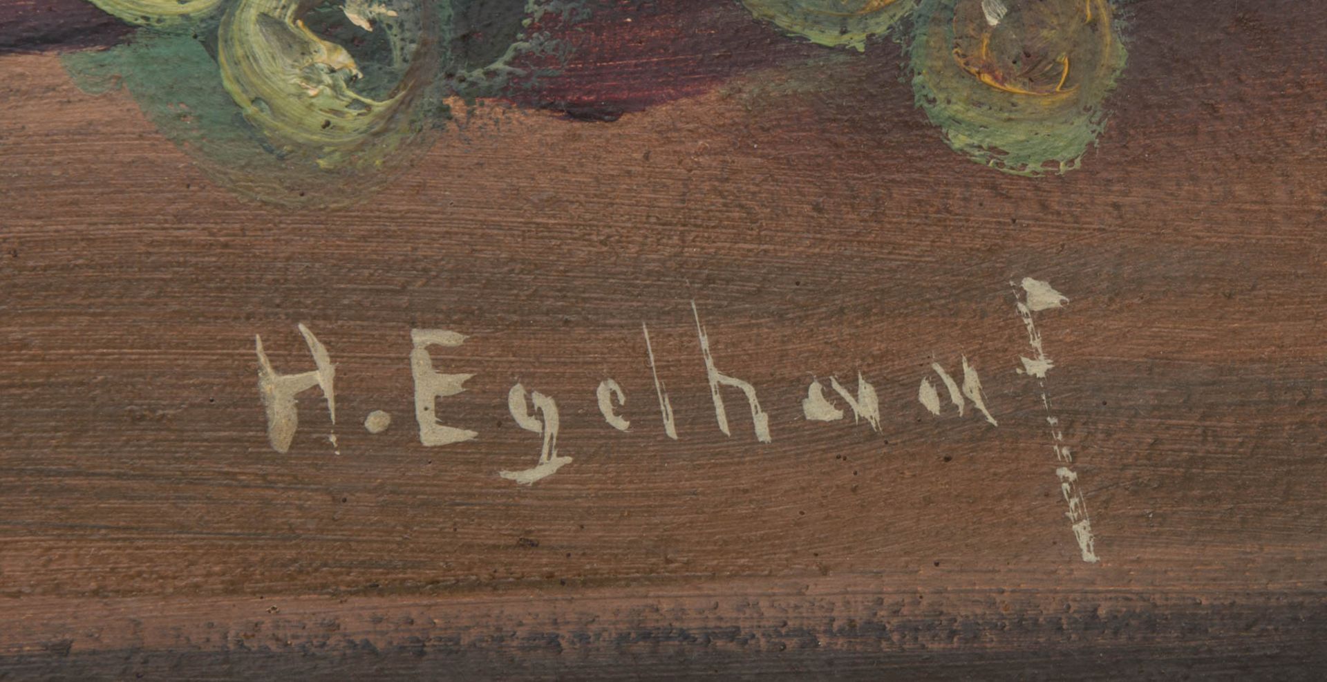 Monogrammiert H. Egelhamf, Früchtestillleben, Öl auf Leinwand, 20. Jh.Gerahmt und si - Bild 3 aus 6