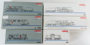 Konvolut aus 6 Märklin Loks.unbespielt, OVP´s beklebt.H0 37184, 37803, 37210