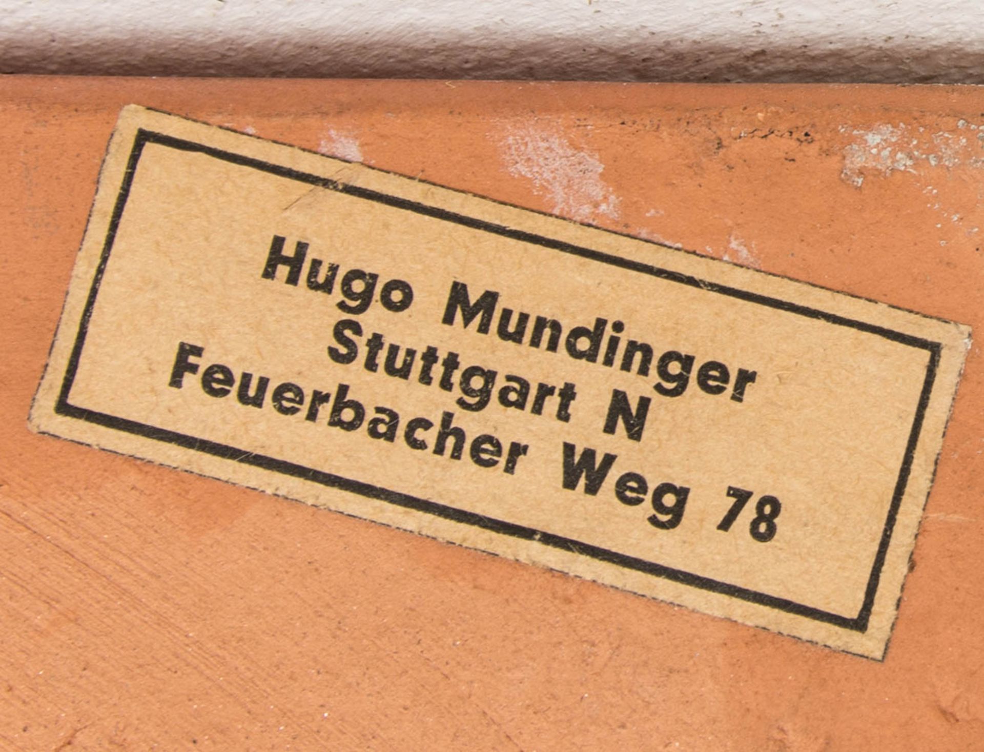 Meisterbrief zum Zimmerer mit Tonreliefs des Meisters und seiner Frau, Stuttgart 1912. - Bild 9 aus 10
