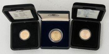 3 Goldmünzen/-medaillen Niederlande 14,16 g Feingold.10 € 2002 6,72 g 900er Gold.<b