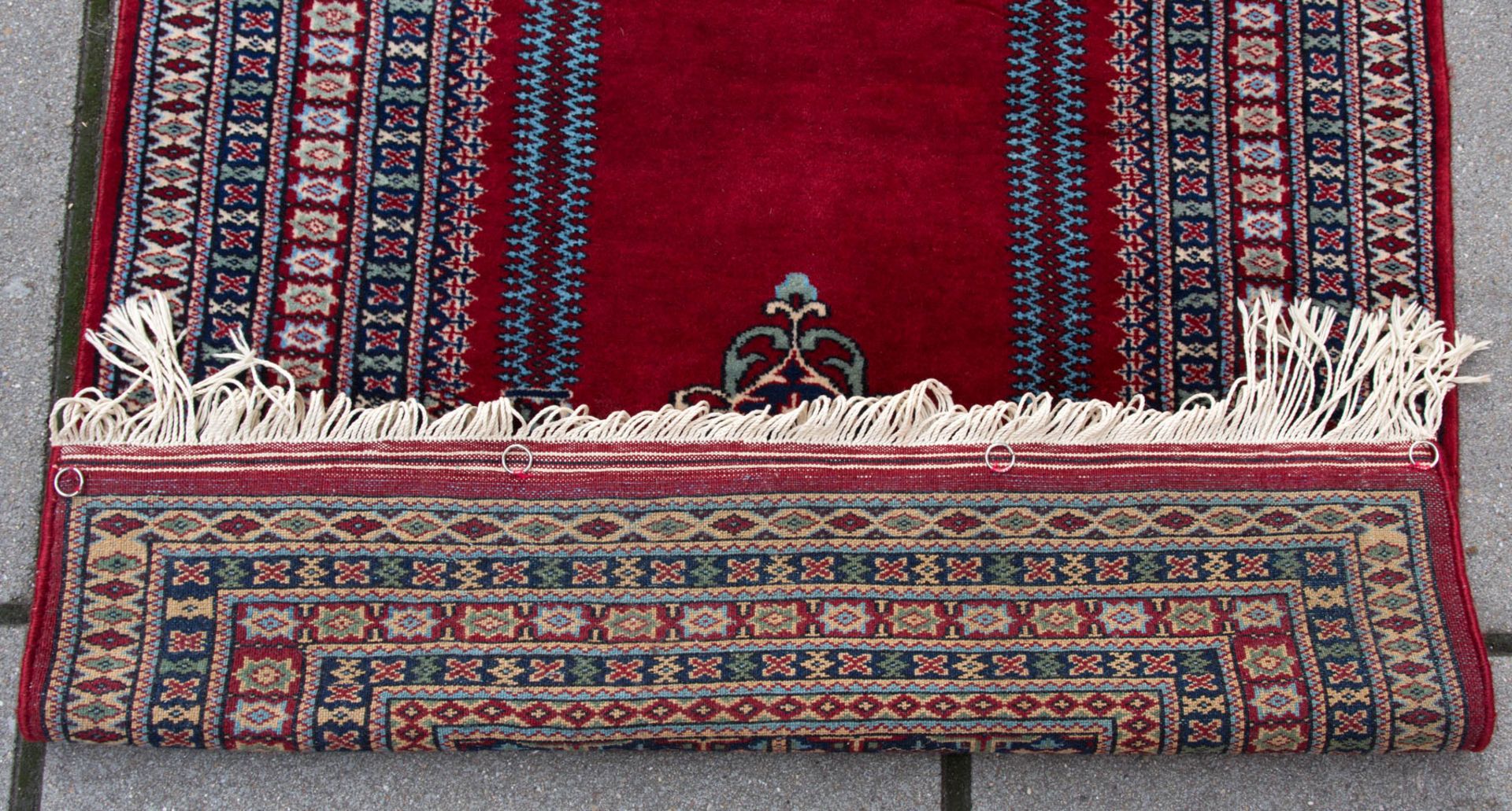 Gebets-/Wandteppich, Türkei.Wolle, mit Ösen zum Aufhängen128cm x 78cm - Bild 5 aus 5