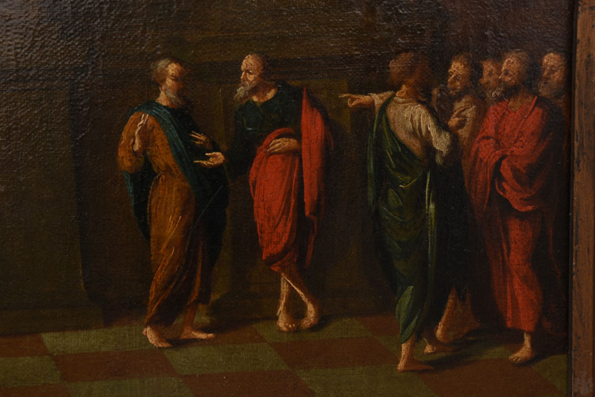 Alter Meister, Jesus im Tempel, Öl auf Leinwand, gerahmt, um 1700.Gemälde eines alt - Bild 4 aus 7