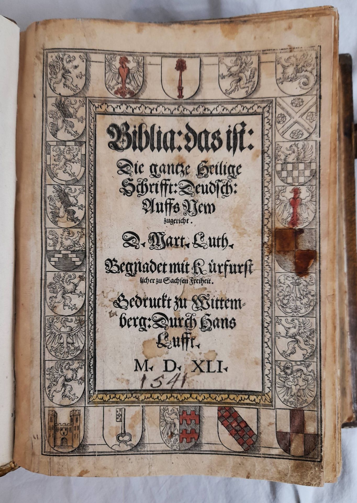 Wartburg Bibel, mit zahlreichen kolorierten Holzschnitten, 1541. - Image 9 of 18