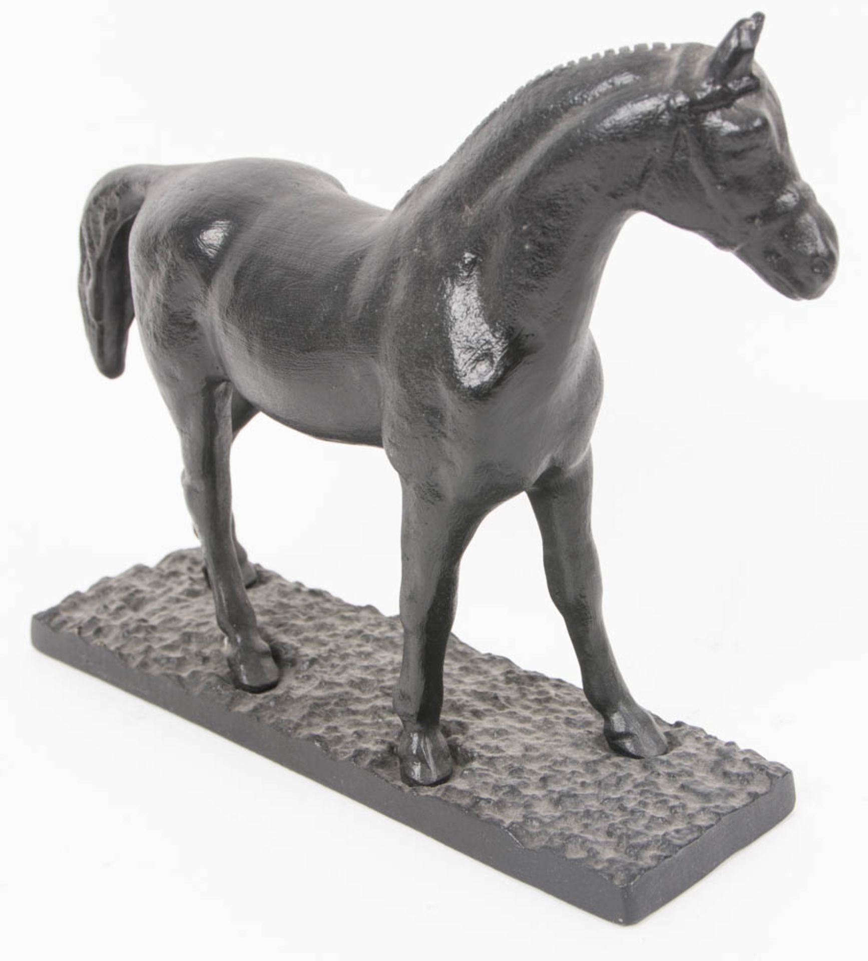 Stehendes Pferd, Bronze, 20. Jh. - Image 2 of 4